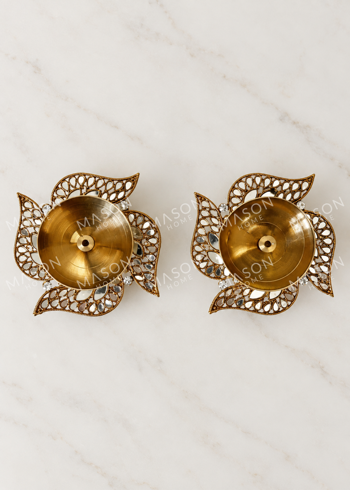 Festive Shubh Swastik Diya – Set of 2