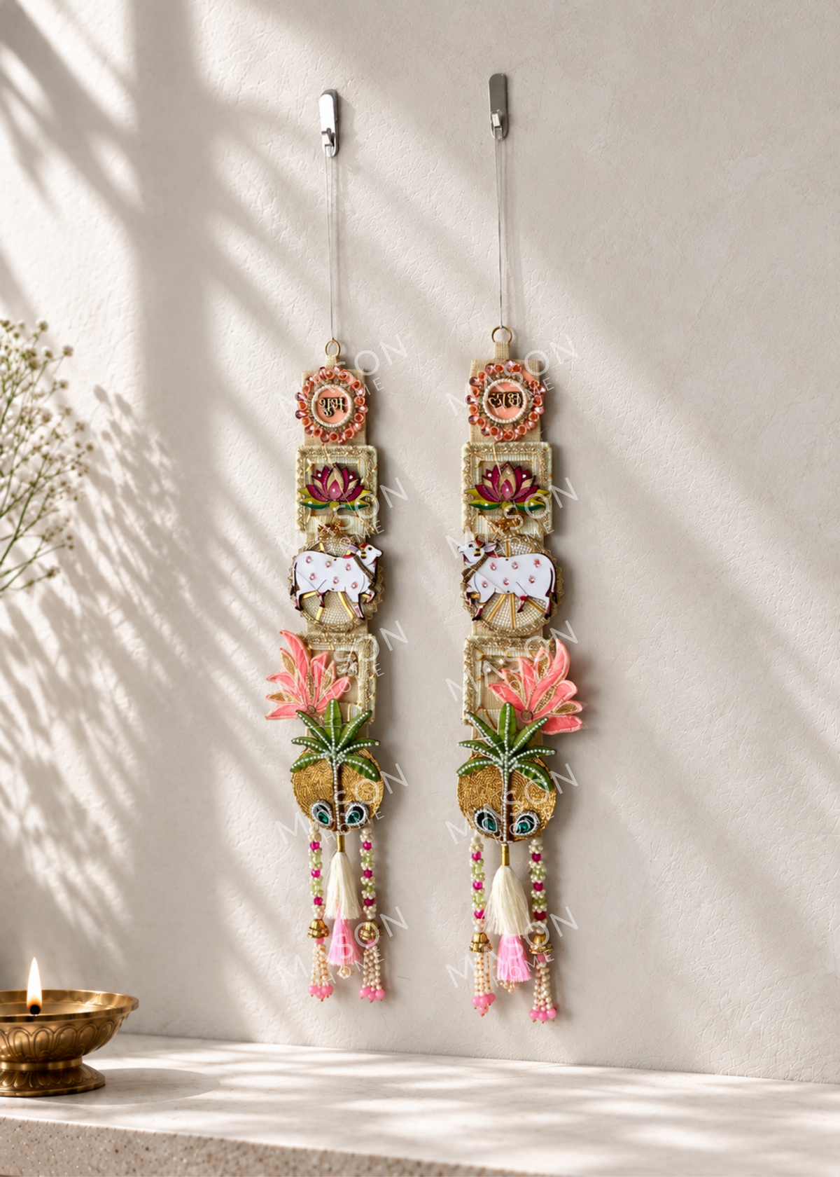 Festive Lotus Grace Shubh Labh - Set of 2