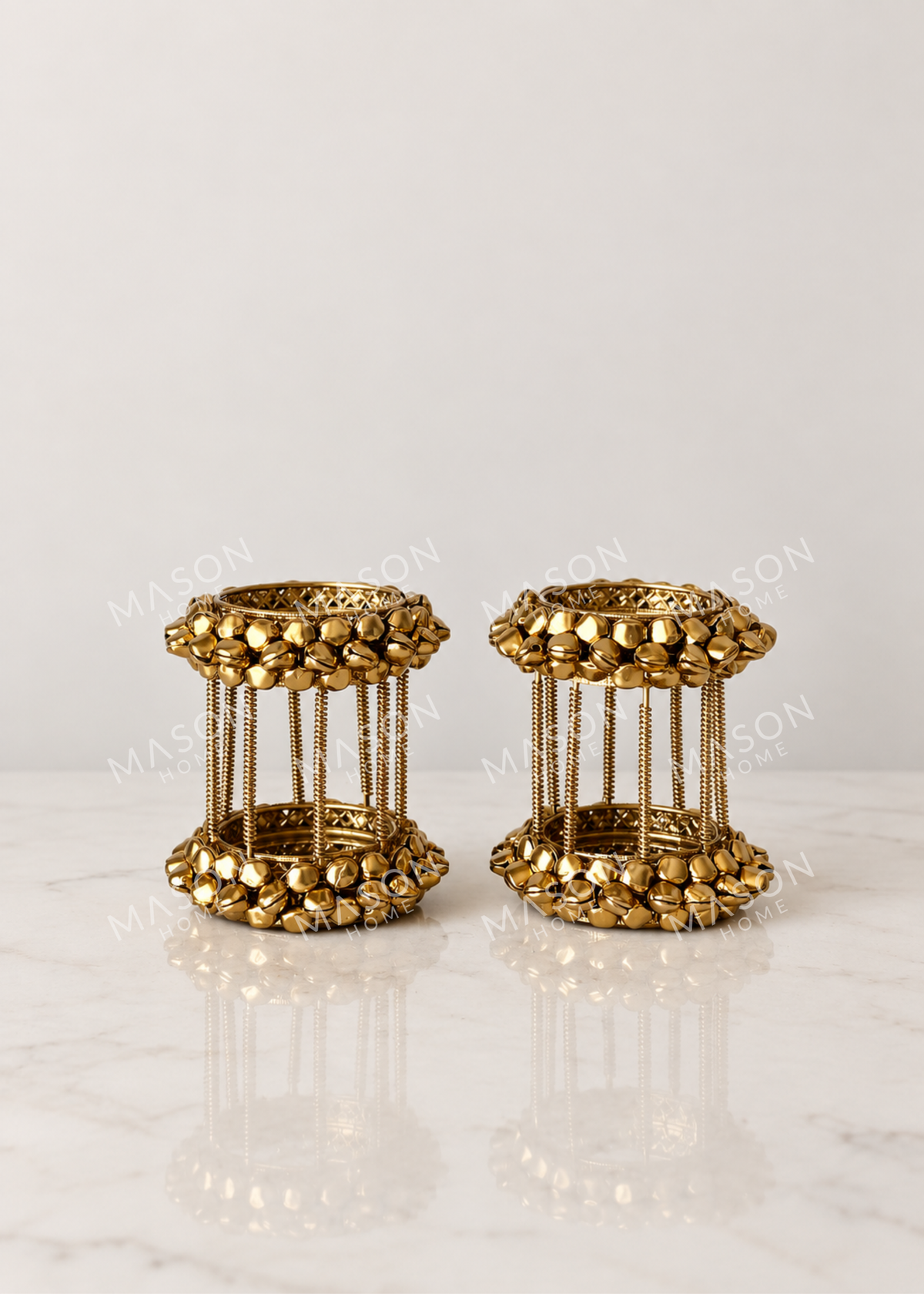 Festive Stellar Gold Diya – Set of 2