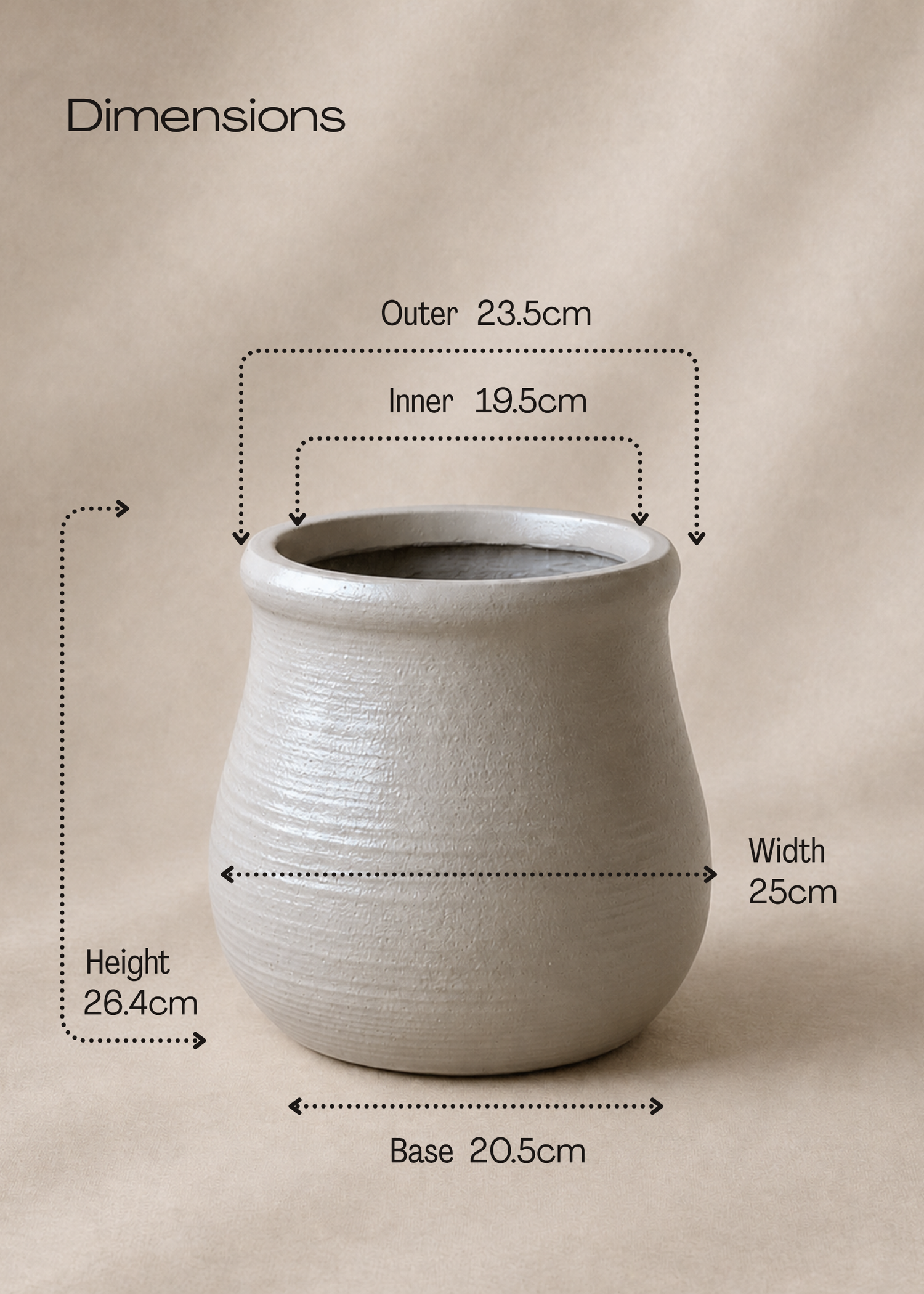 Garden Muse Planters - Beige