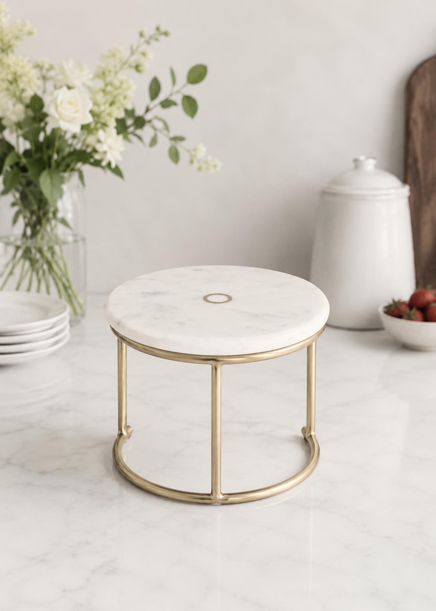 Soho Oval Marble Cake Stand – Set of 2