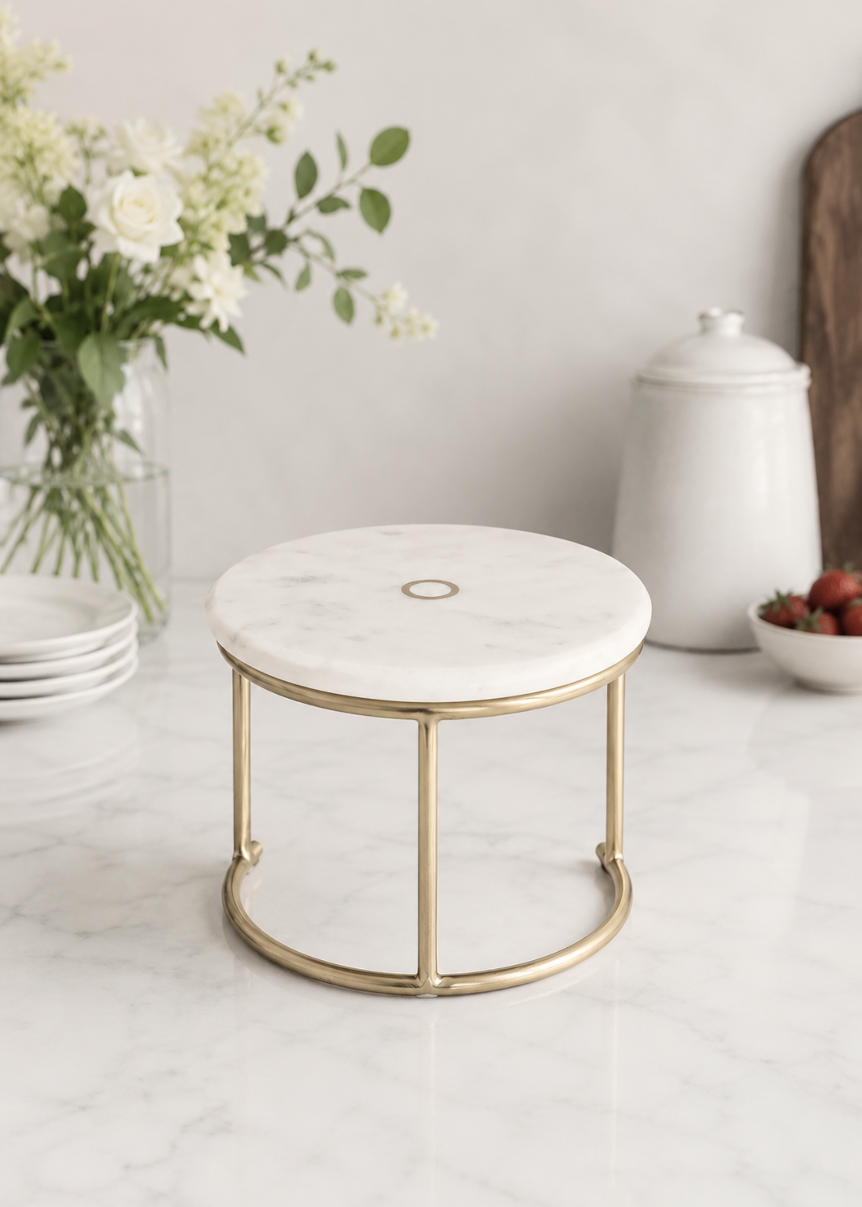Soho Oval Marble Cake Stand – Set of 2