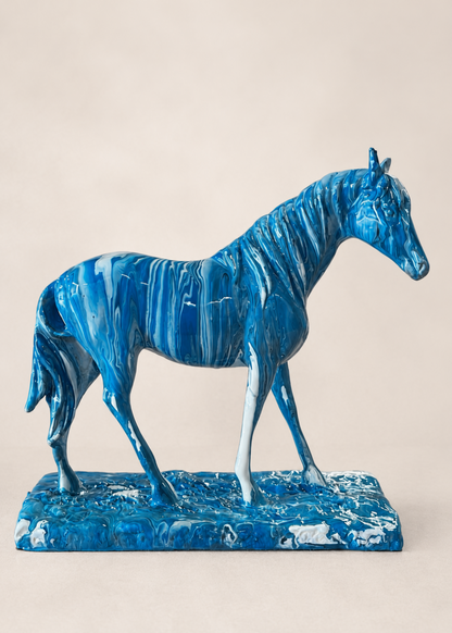 Horse Muse Artefact - Blue &amp; White
