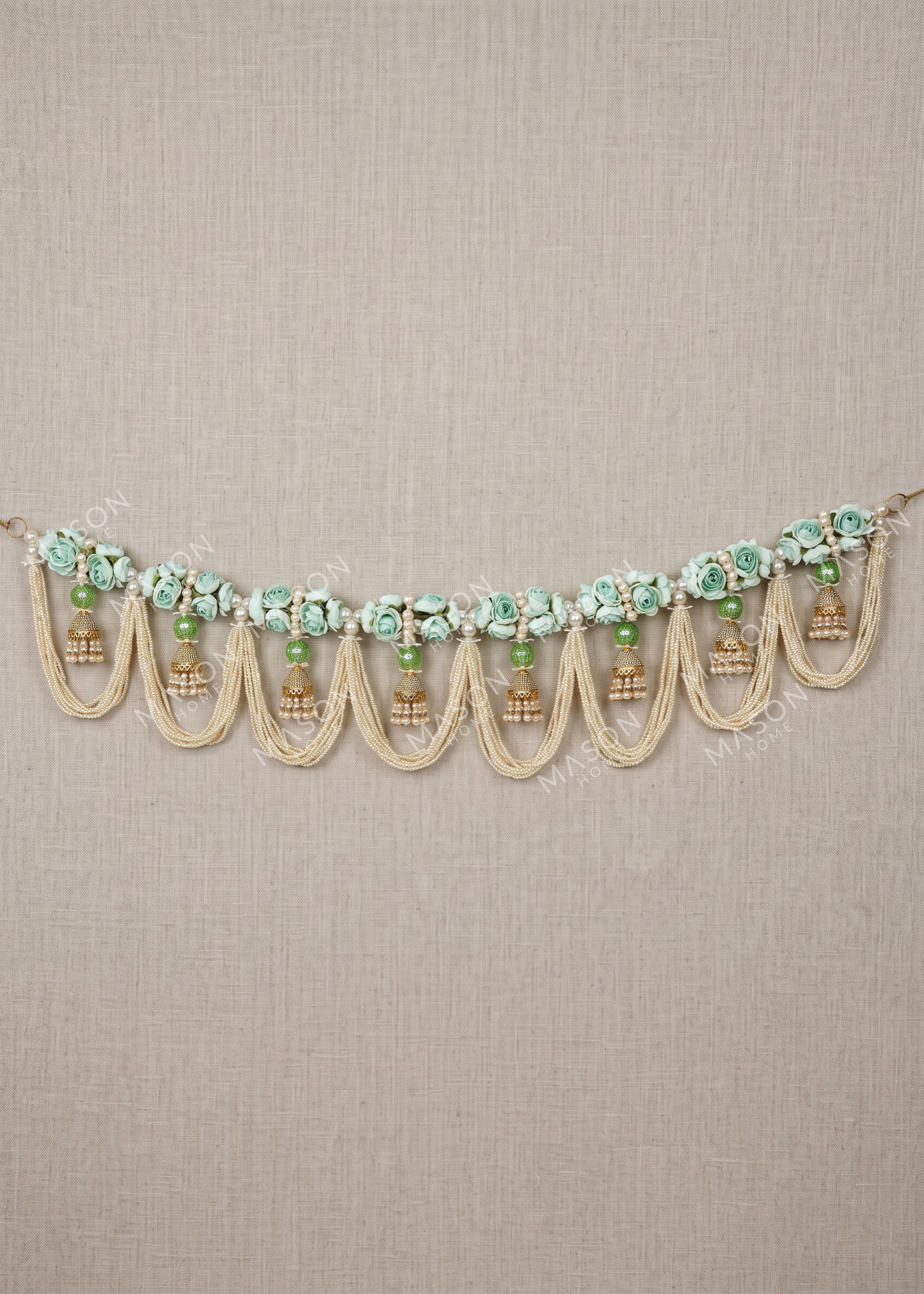 Festive Mint Pearl Toran