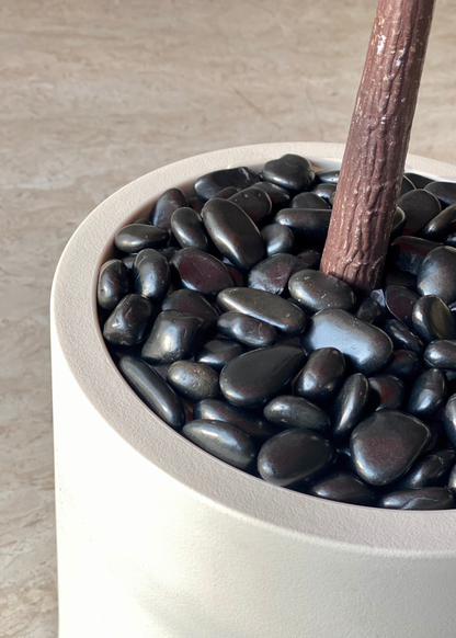 Black Tumbled Pebbles - Set of 2
