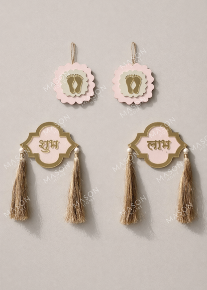 Shubh Labh Latkan &amp; Pagla - Pink (Set of 4)