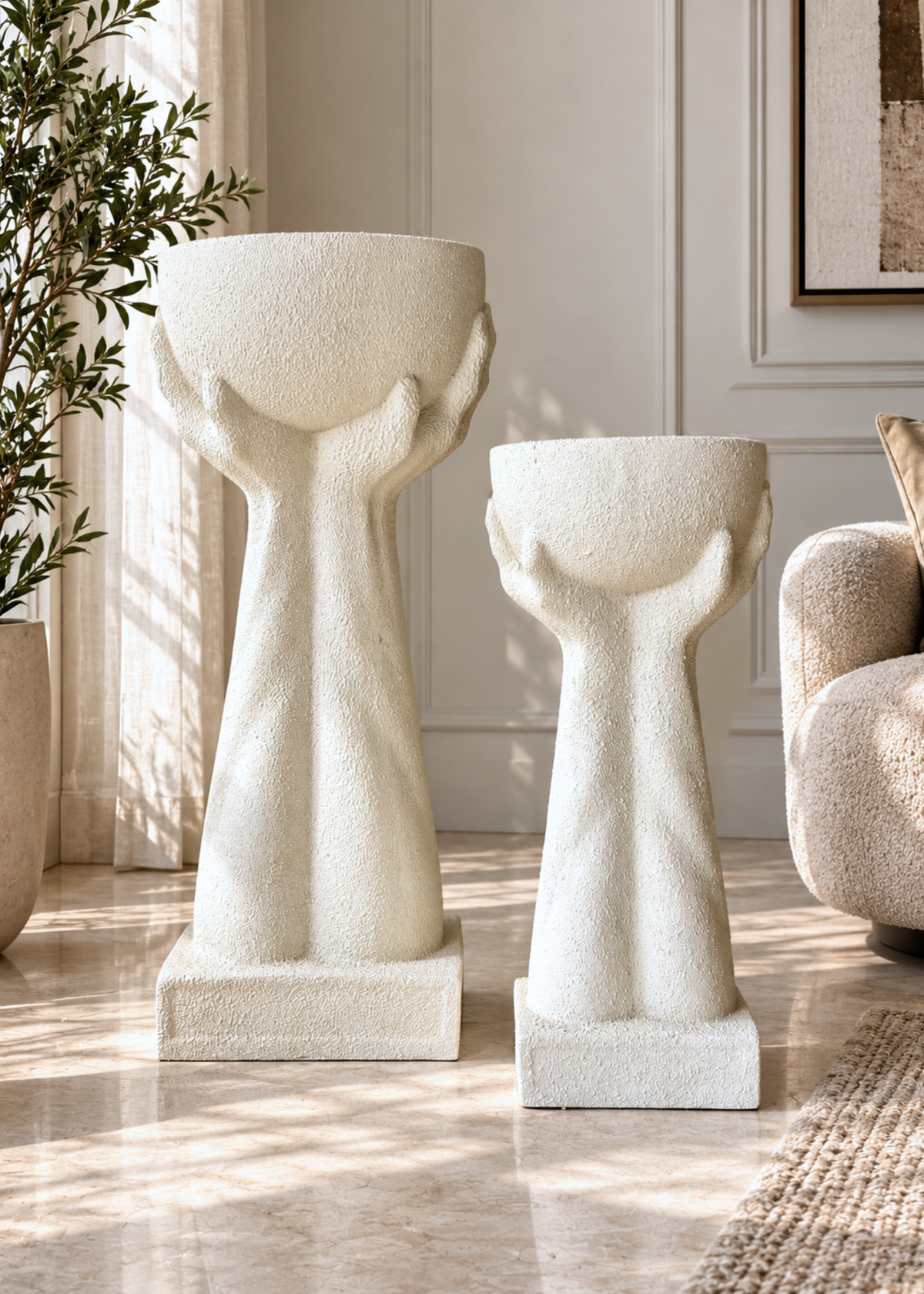 Lucca Planters - Ivory