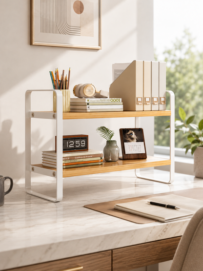 2‑Tier Storage Rack for Home Office