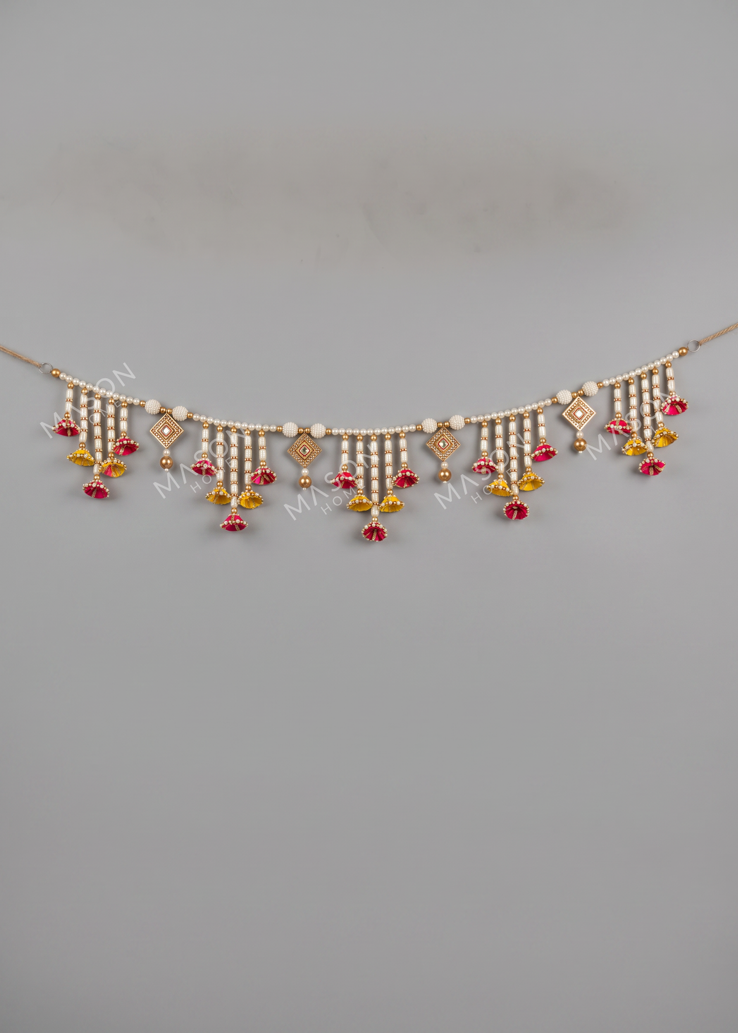 Festive Pink Yellow Toran
