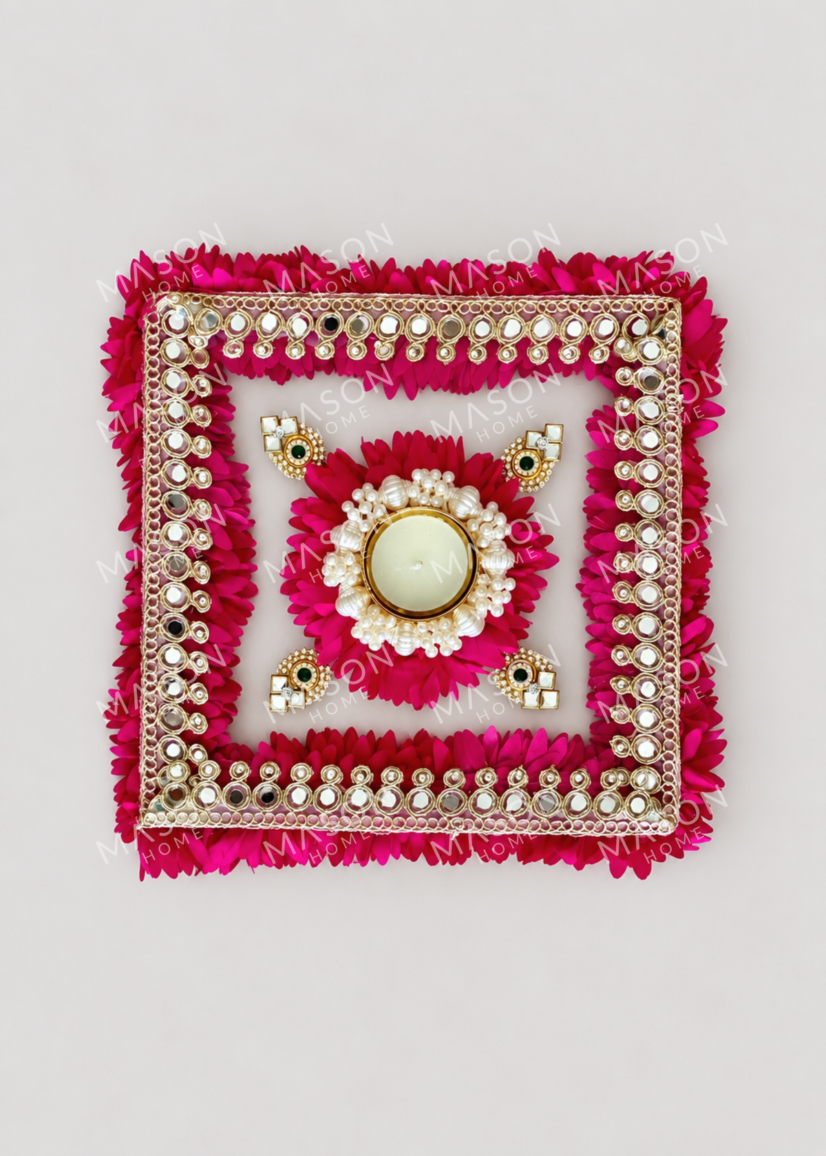 Festive Meher Floral Diya Rangoli