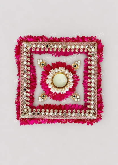 Festive Meher Floral Diya Rangoli