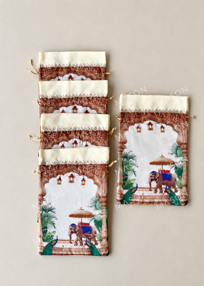 Festive Elephant Potli - Set of 5