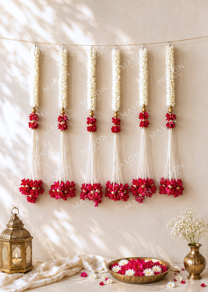 Festive Shahana Floral Latkan - Set of 6
