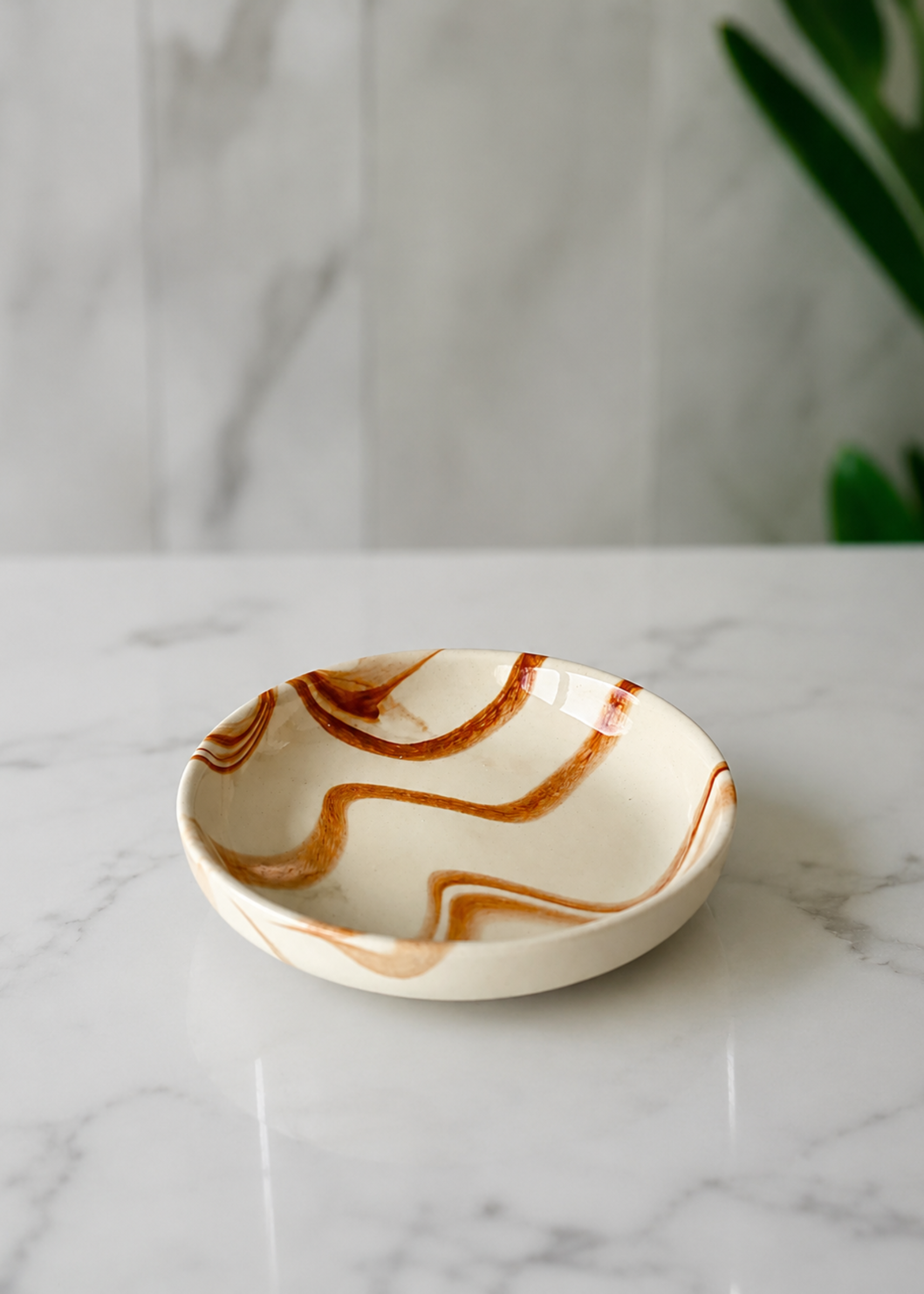 Swirl Bathroom Set – Caramel (Set of 3)