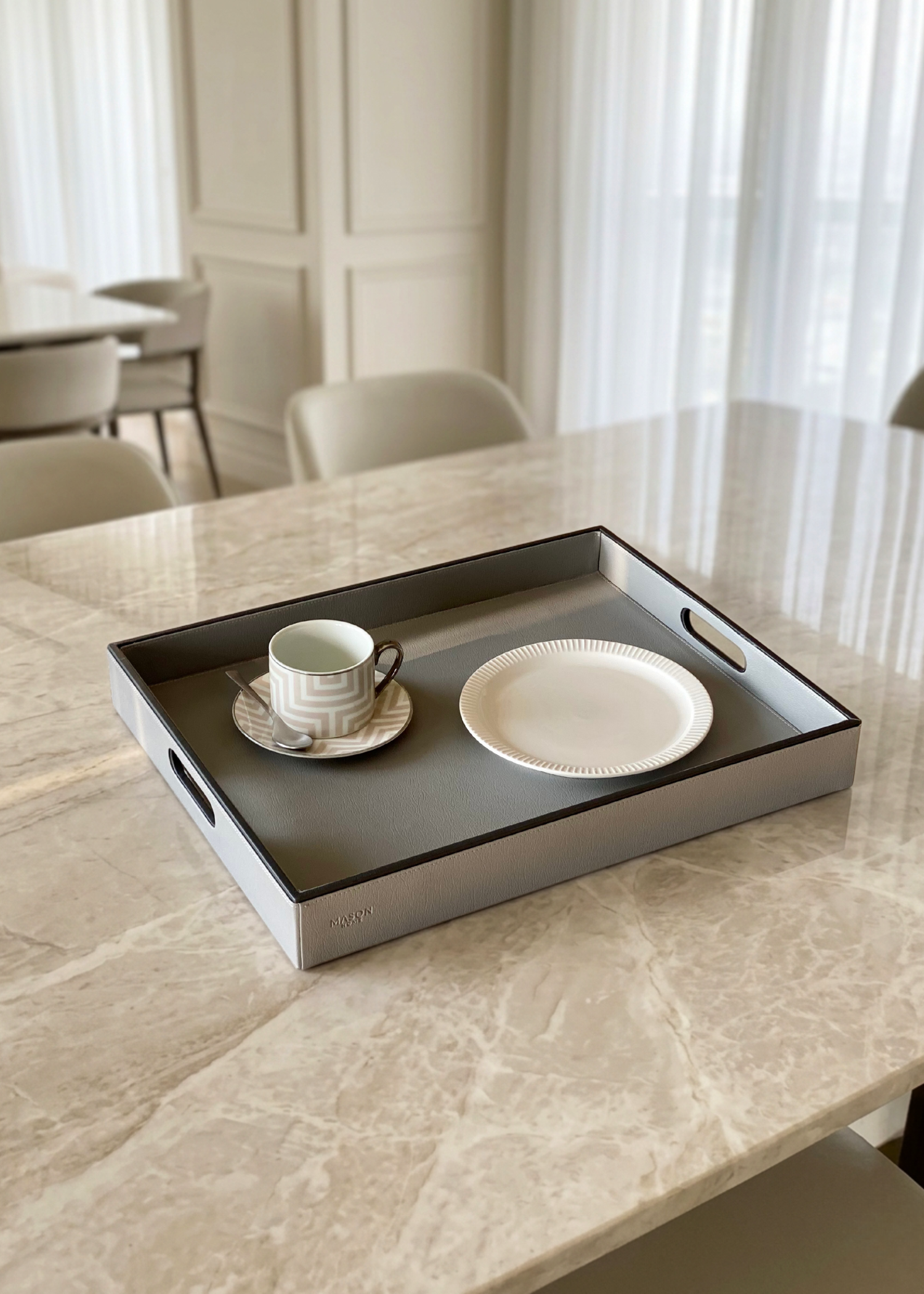 Naples Serving Tray - Grey