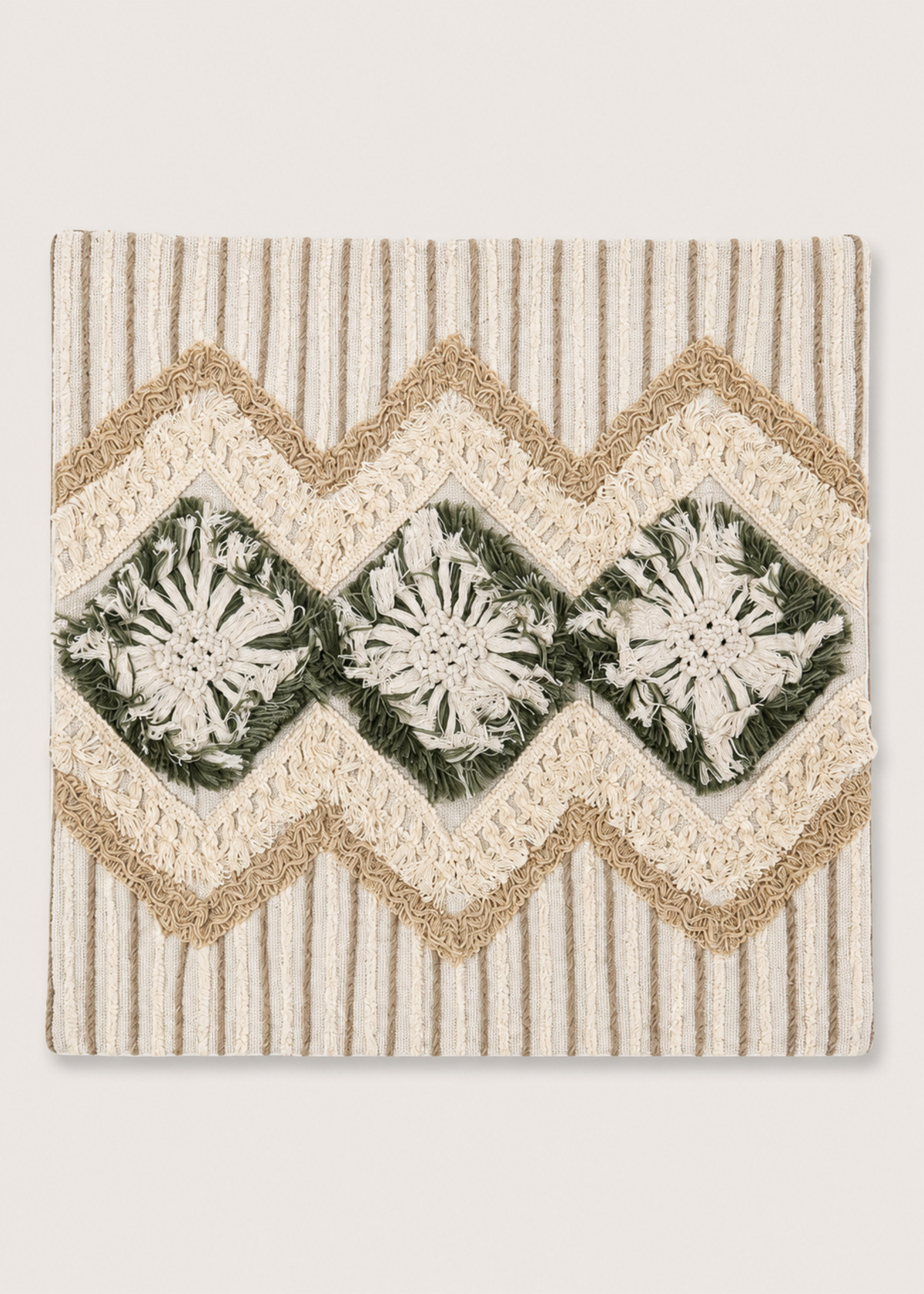Macrame Ivory Cushion Cover