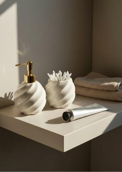 Swirl Bathroom Set - Beige