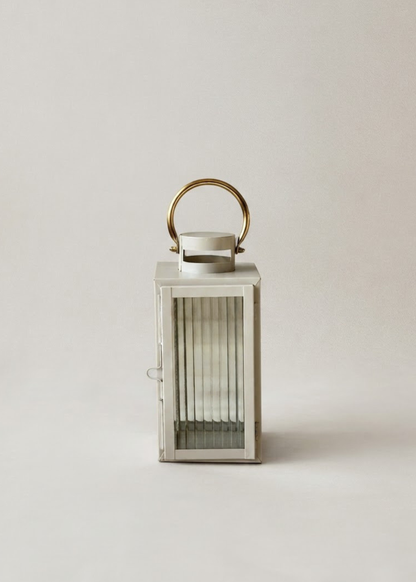 Vellora Beige &amp; Gold Lantern - Small