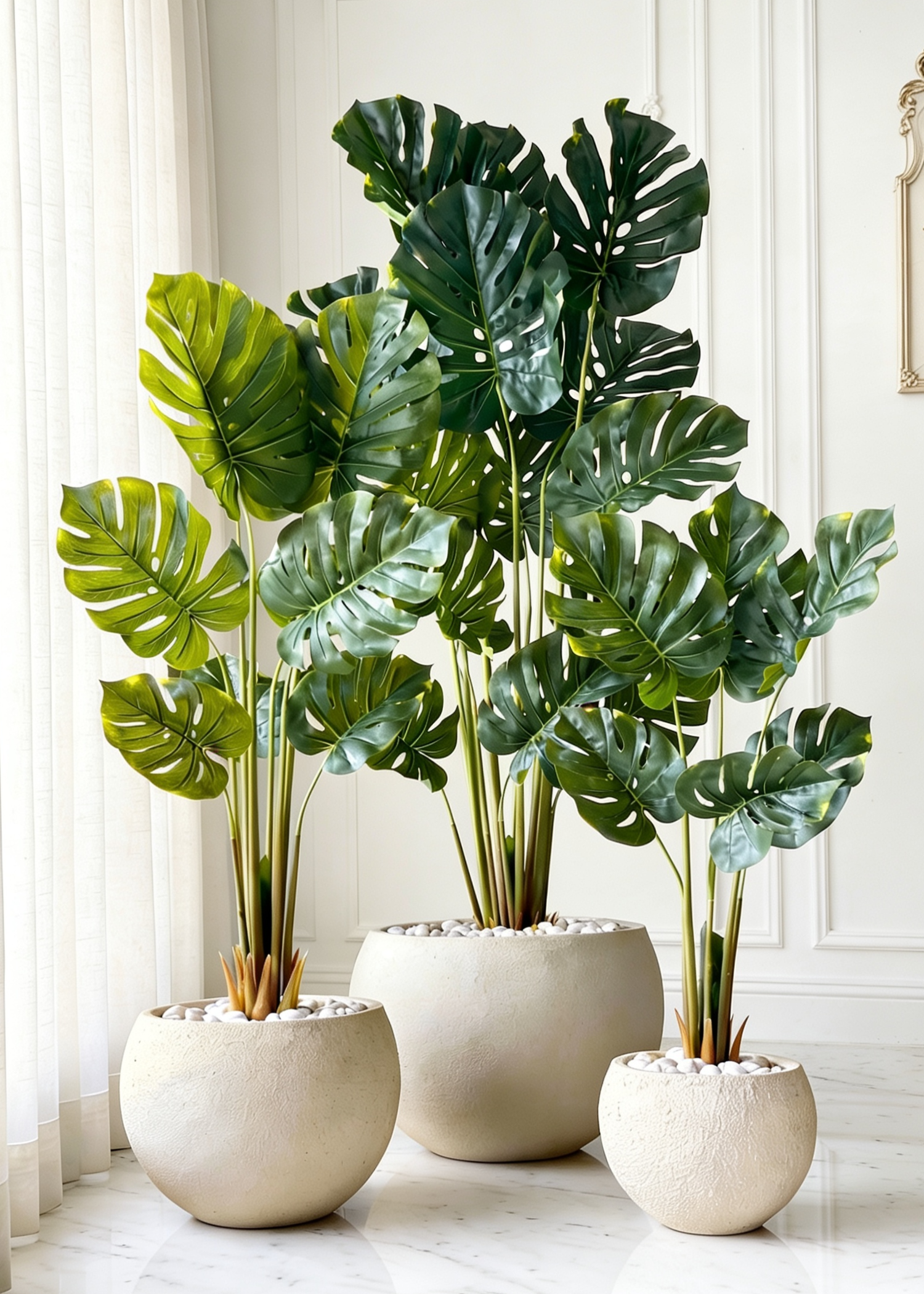 Artificial Evergreen Monstera Plant - 3.5 Feet
