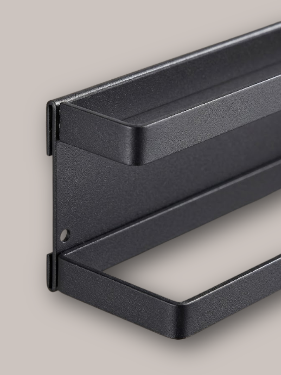 Magnetic Double Tissue + Towel Holder (Black)