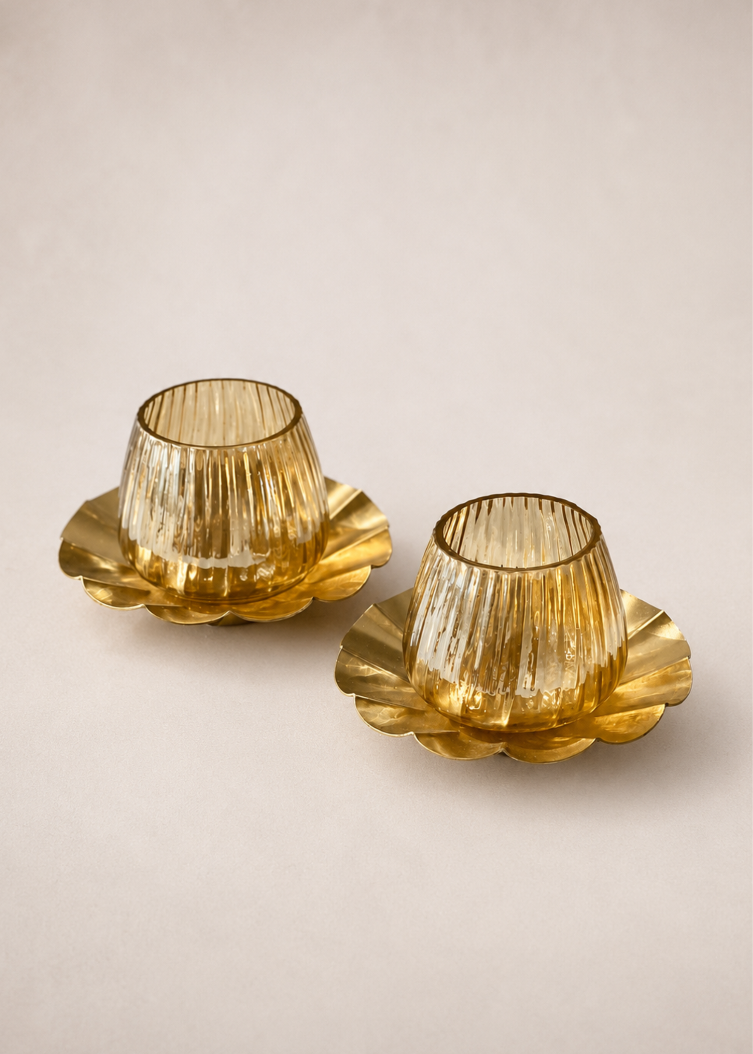 Florette Tea Light Holders - Set of 2