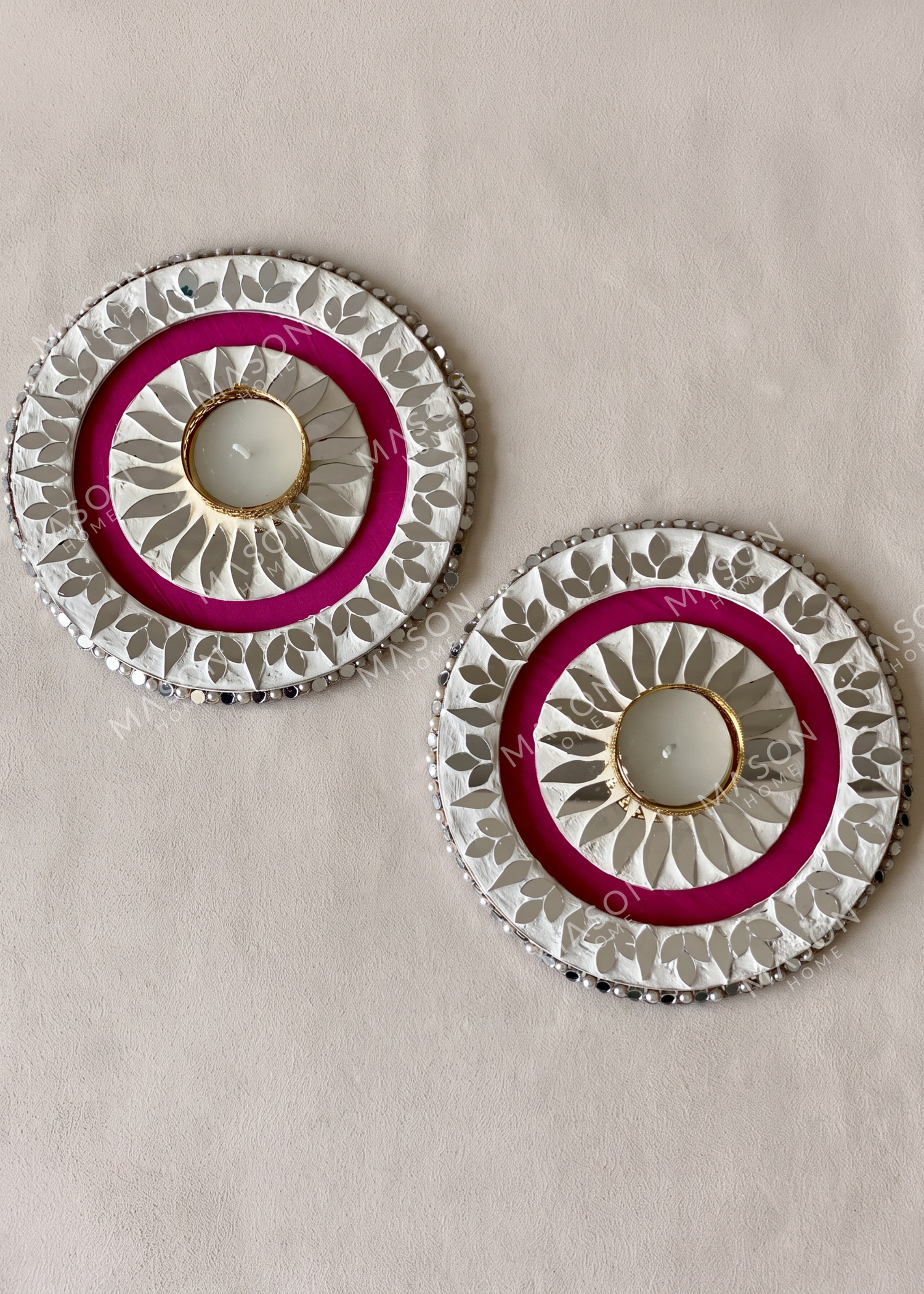 Festive Noor Rangoli Diya - Set of 2