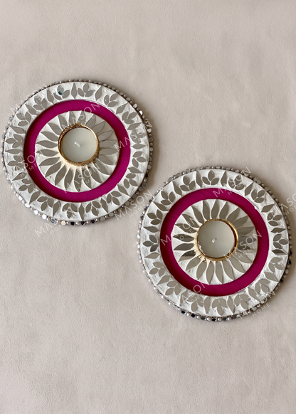 Festive Noor Rangoli Diya - Set of 2