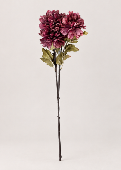 Artificial Plum Peony Flower - Set of 2