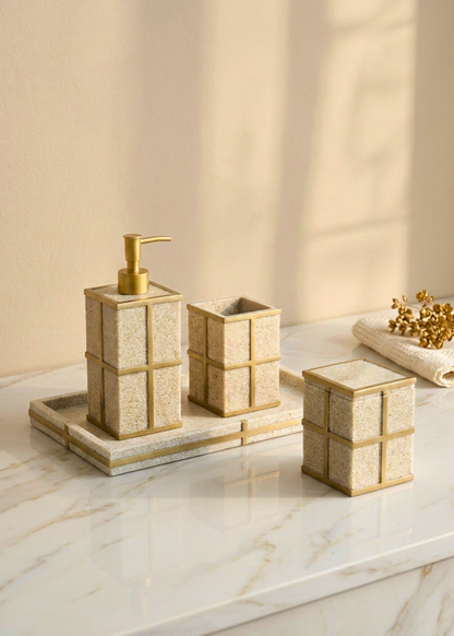 Axia Bathroom Set - Beige (Set of 4)