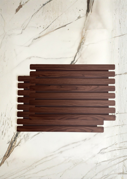 Elm Foldable Table Mats (Set of 2) - Dark Brown