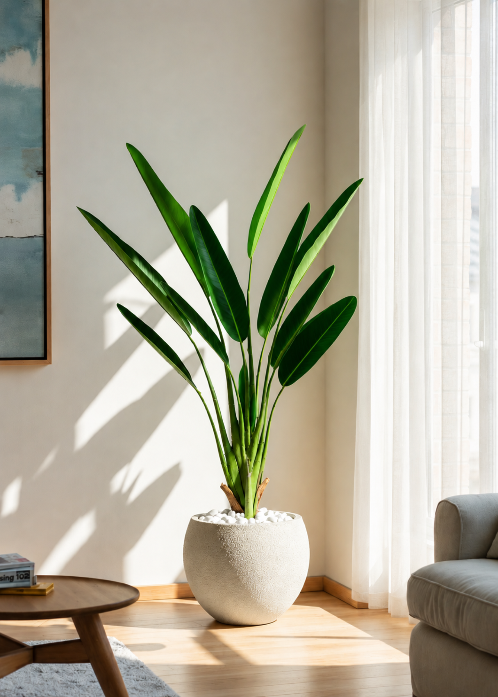 Artificial Slim Travellers Palm Plant - 3 Feet