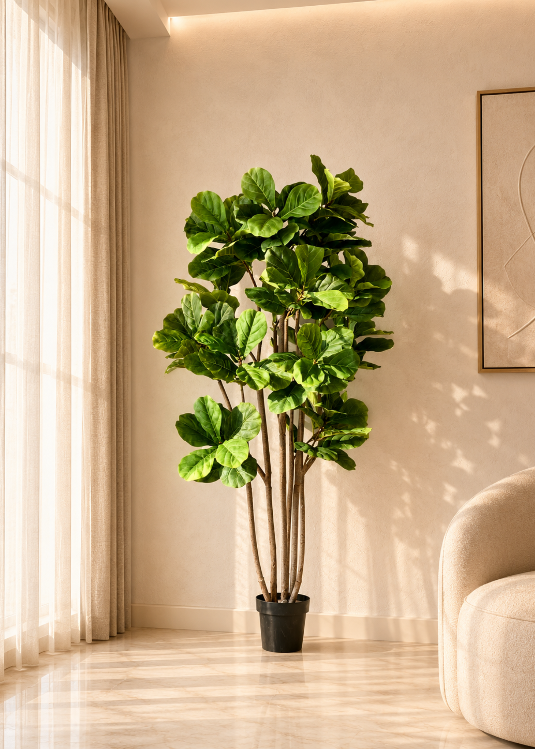Artificial Fiddle Leaf Fig Plant - 6 Feet