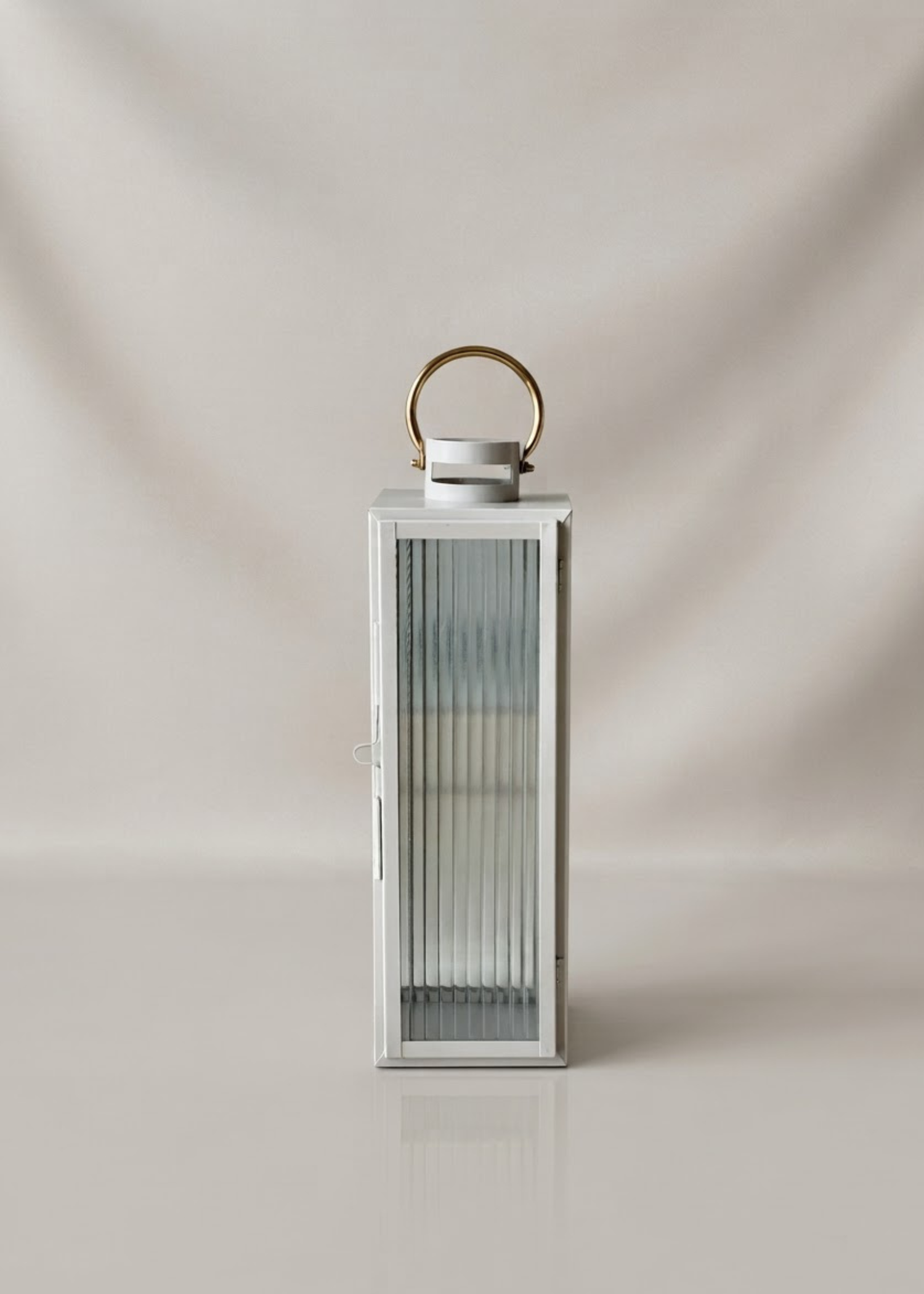 Vellora Beige &amp; Gold Lantern - Large