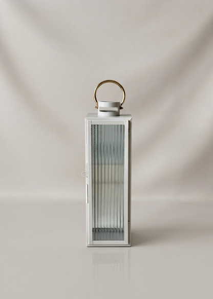 Vellora Beige &amp; Gold Lantern - Large