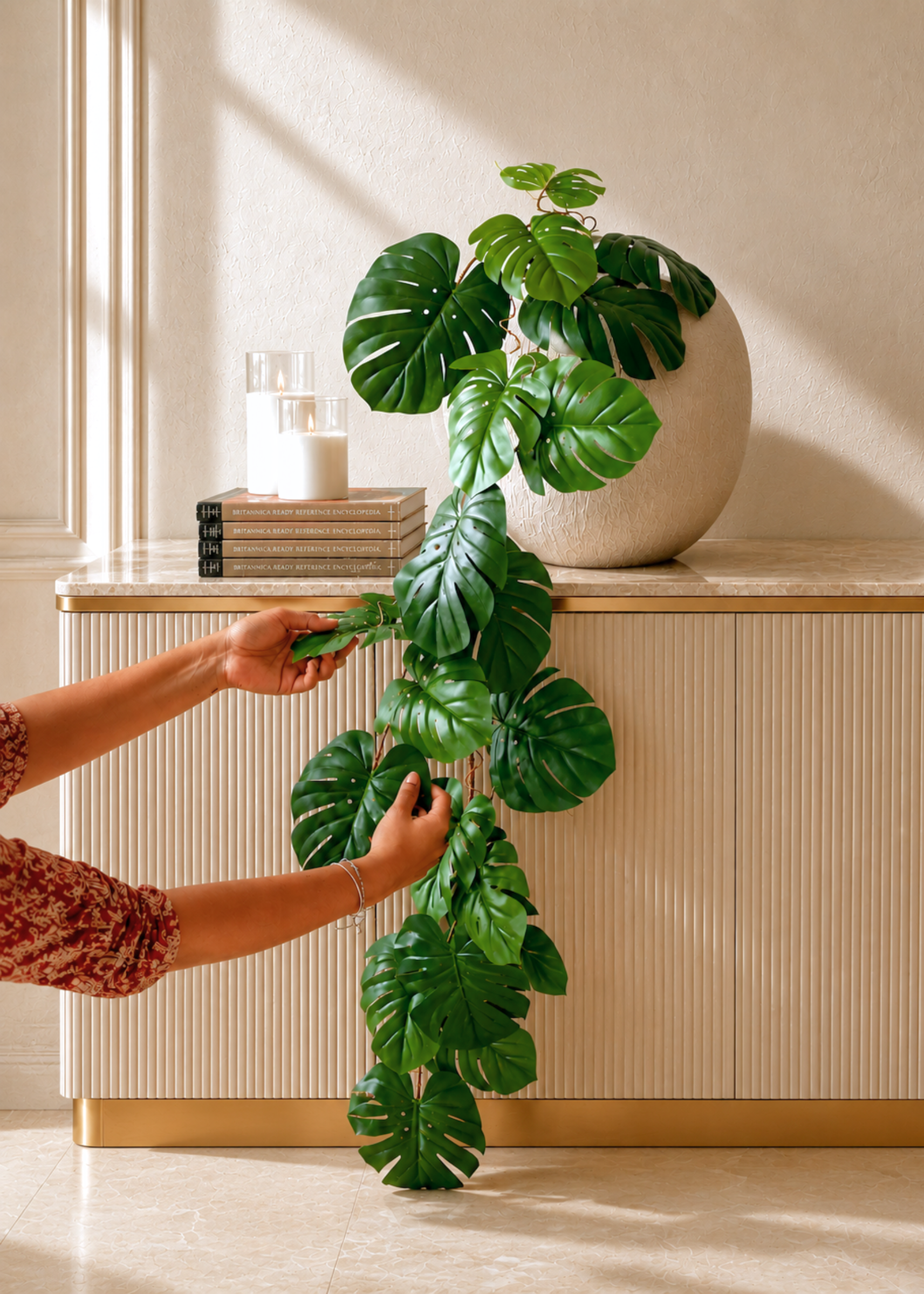 Artificial Monstera Creeper