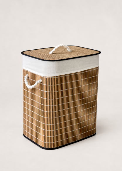 Baskora Laundry  Basket - White &amp; Brown