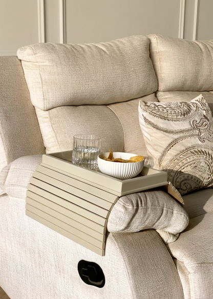Sofa Armrest Tray - Beige