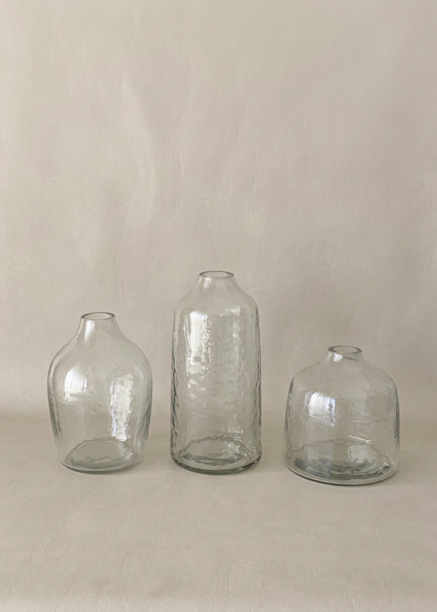 Elma Glass Vase - Transparent (Set of 3)