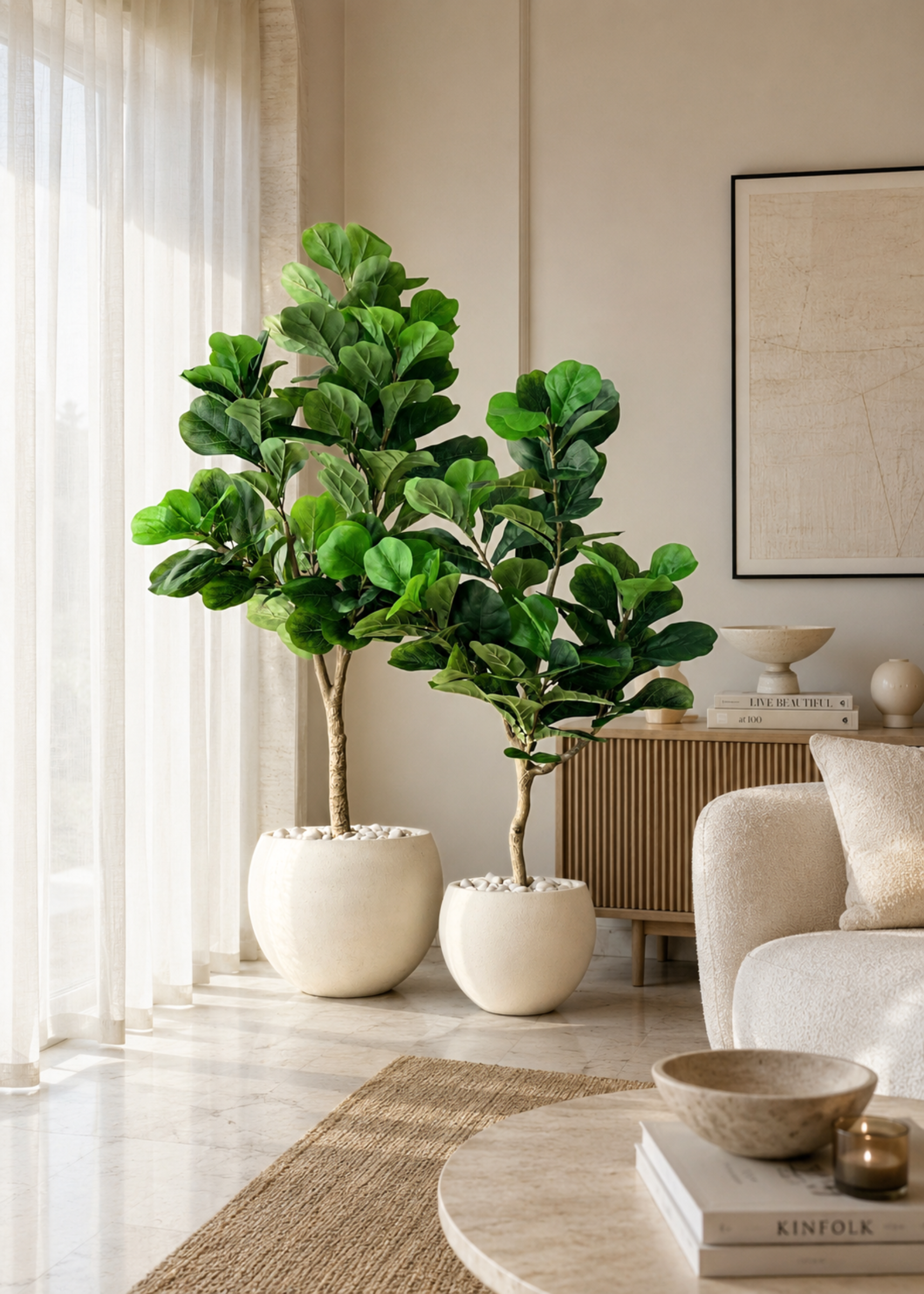 Artificial Decadent Fiddle Plant - 5 Feet