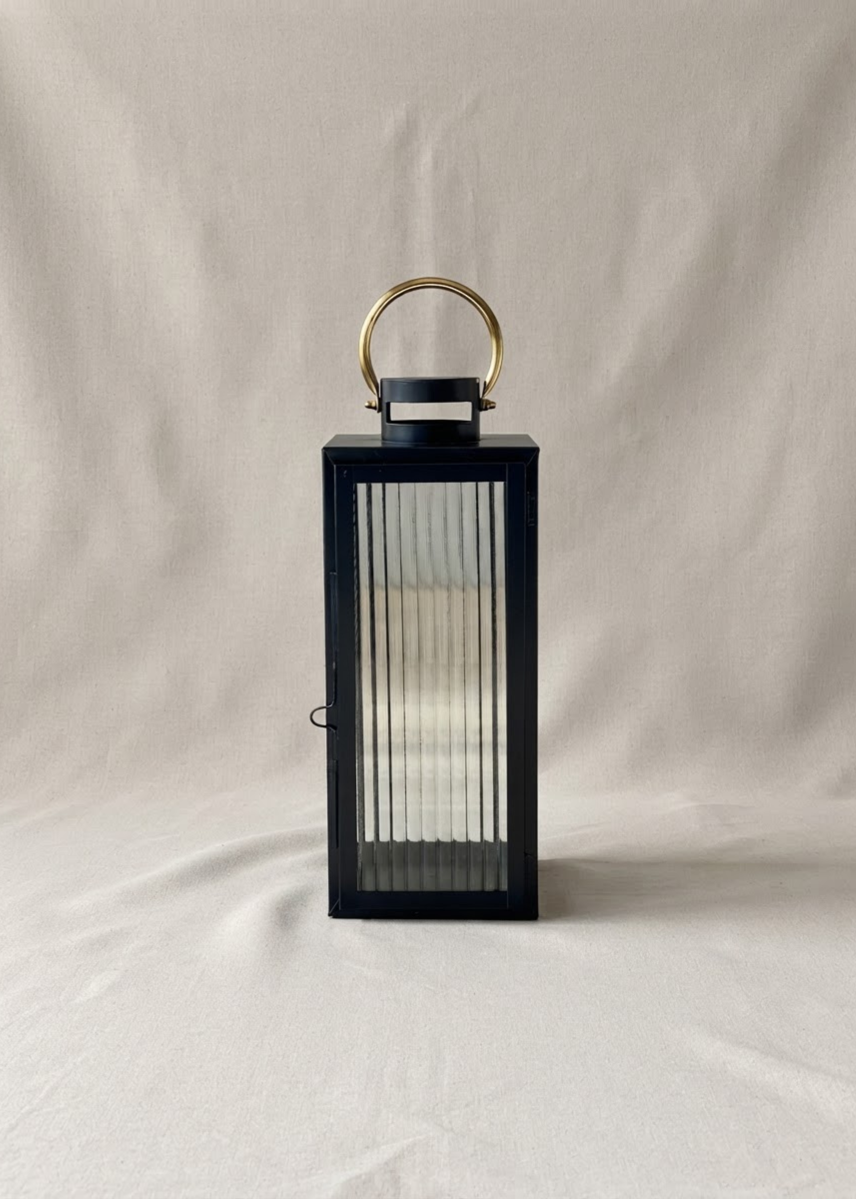 Vellora Black &amp; Gold Lantern - Medium