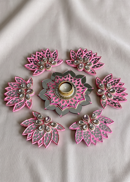Festive Mirror Lotus Rangoli