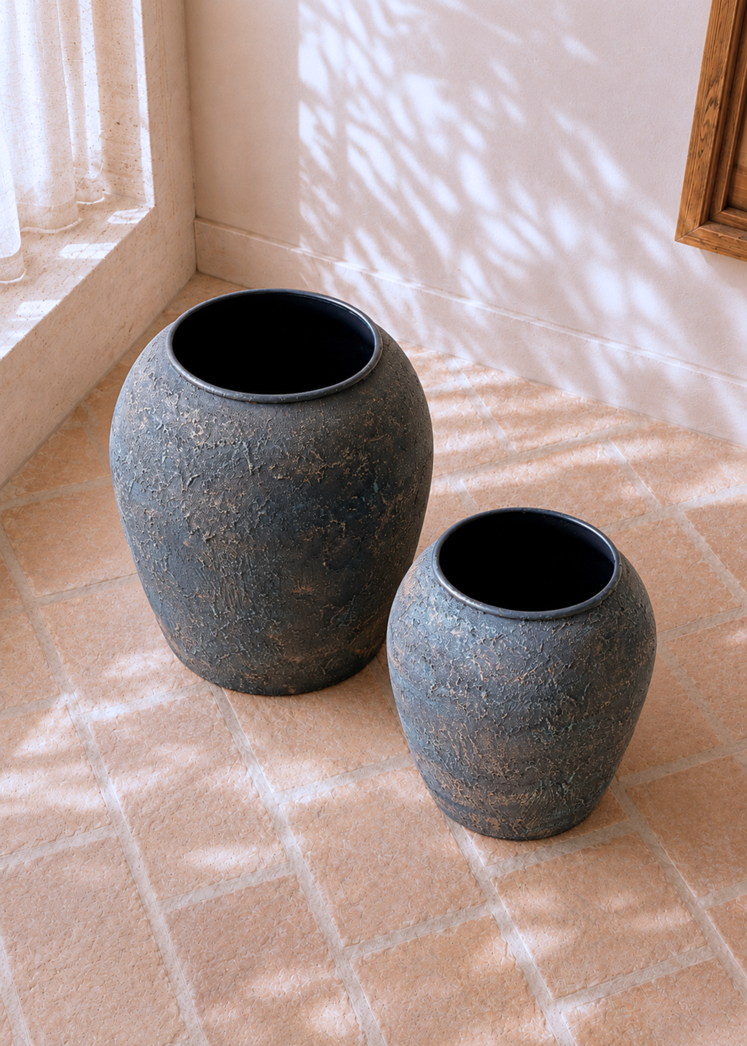 Mesa Planters - Rustic Ash Grey