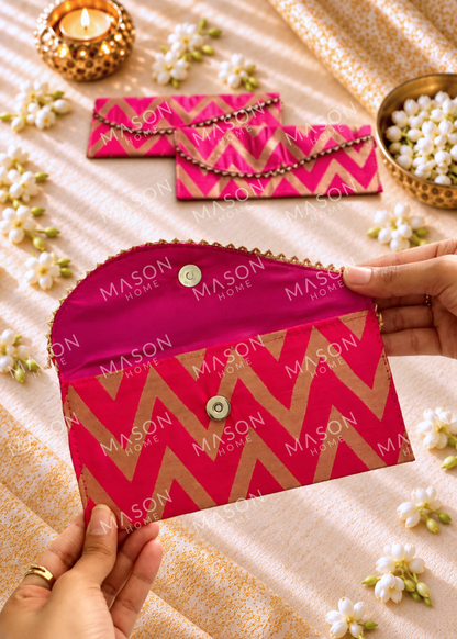 Festive Evara Envelope Dark Pink - Set of 5