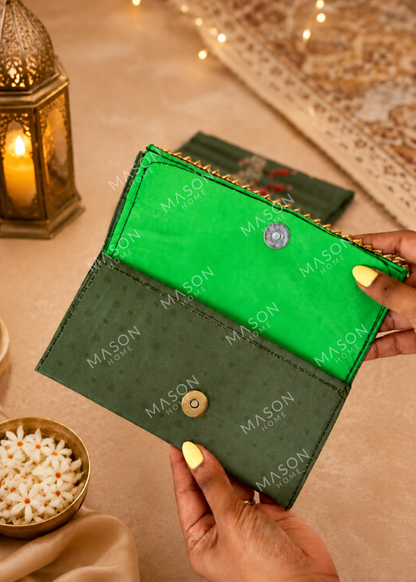 Festive Traditional Envelopes - Green (Set of 5)