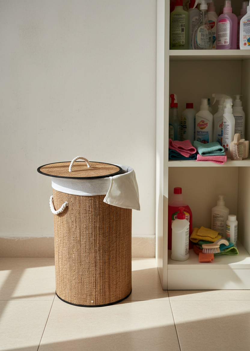 Savanna Laundry Basket - White &amp; Brown