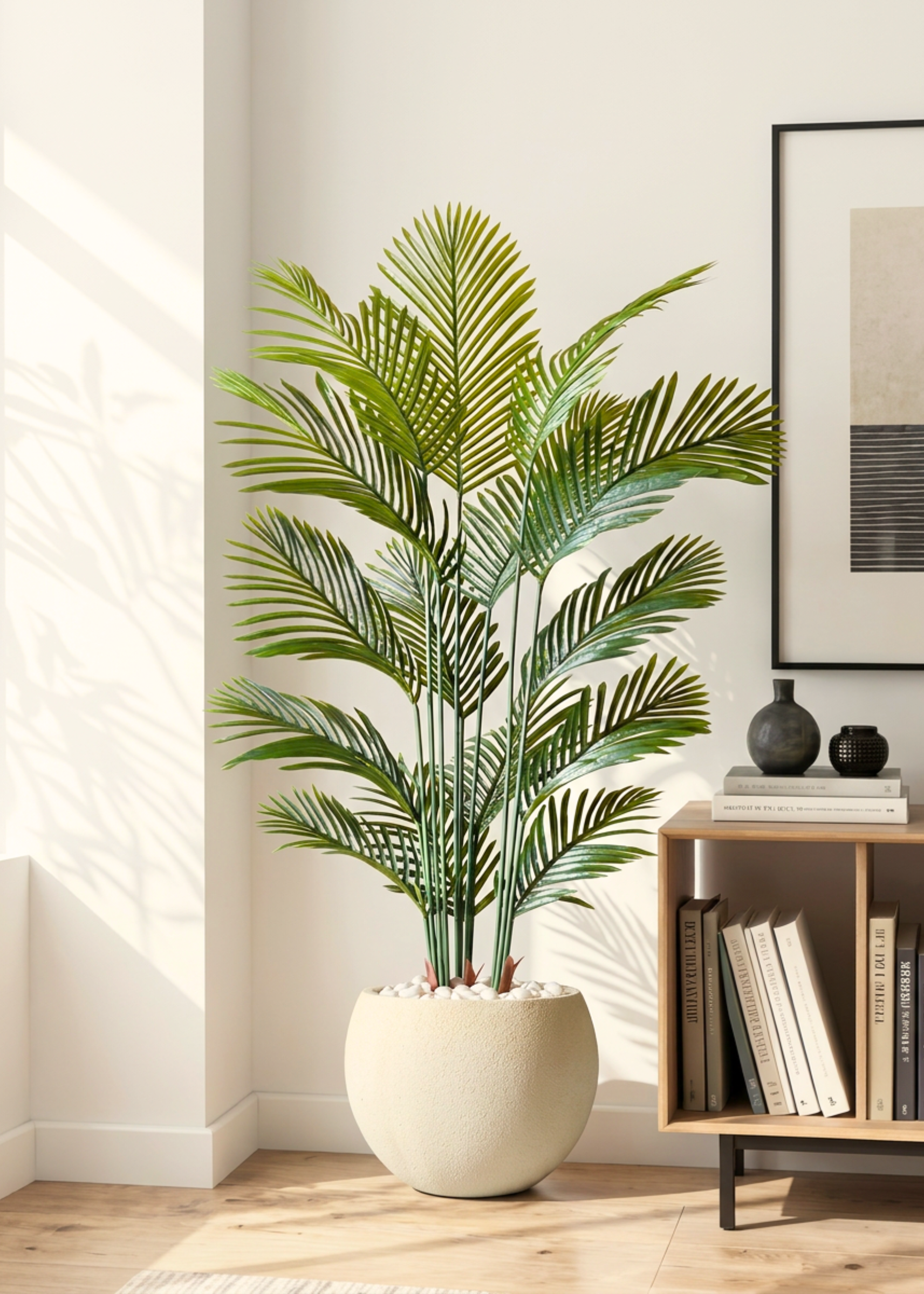 Artificial Lush Green Areca Palm Plant - 5 Feet
