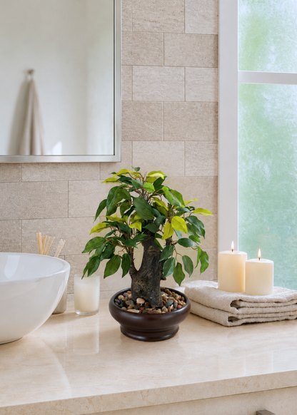 Artificial Ficus Bonsai Plant - 1 Feet