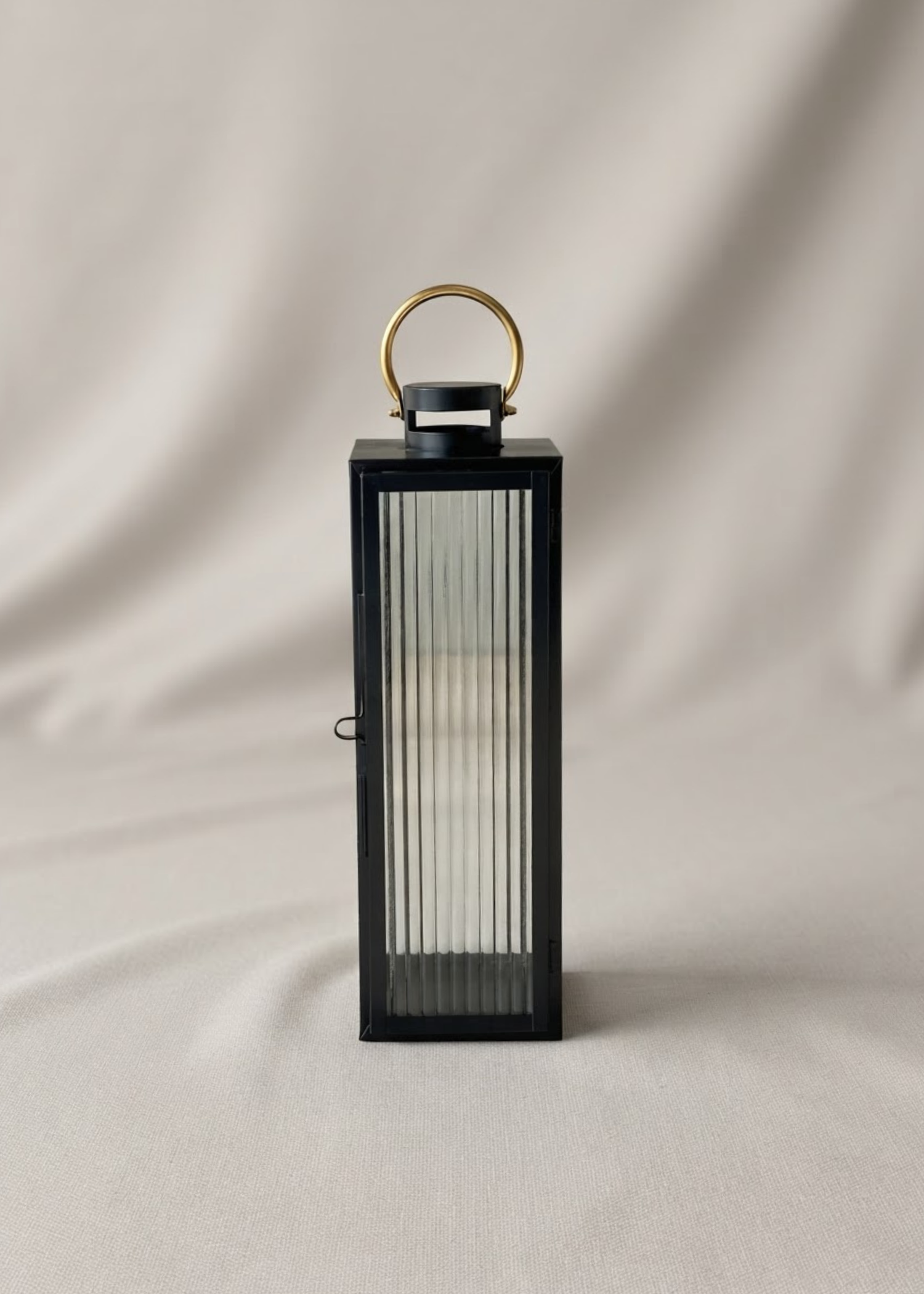 Vellora Black &amp; Gold Lantern - Large