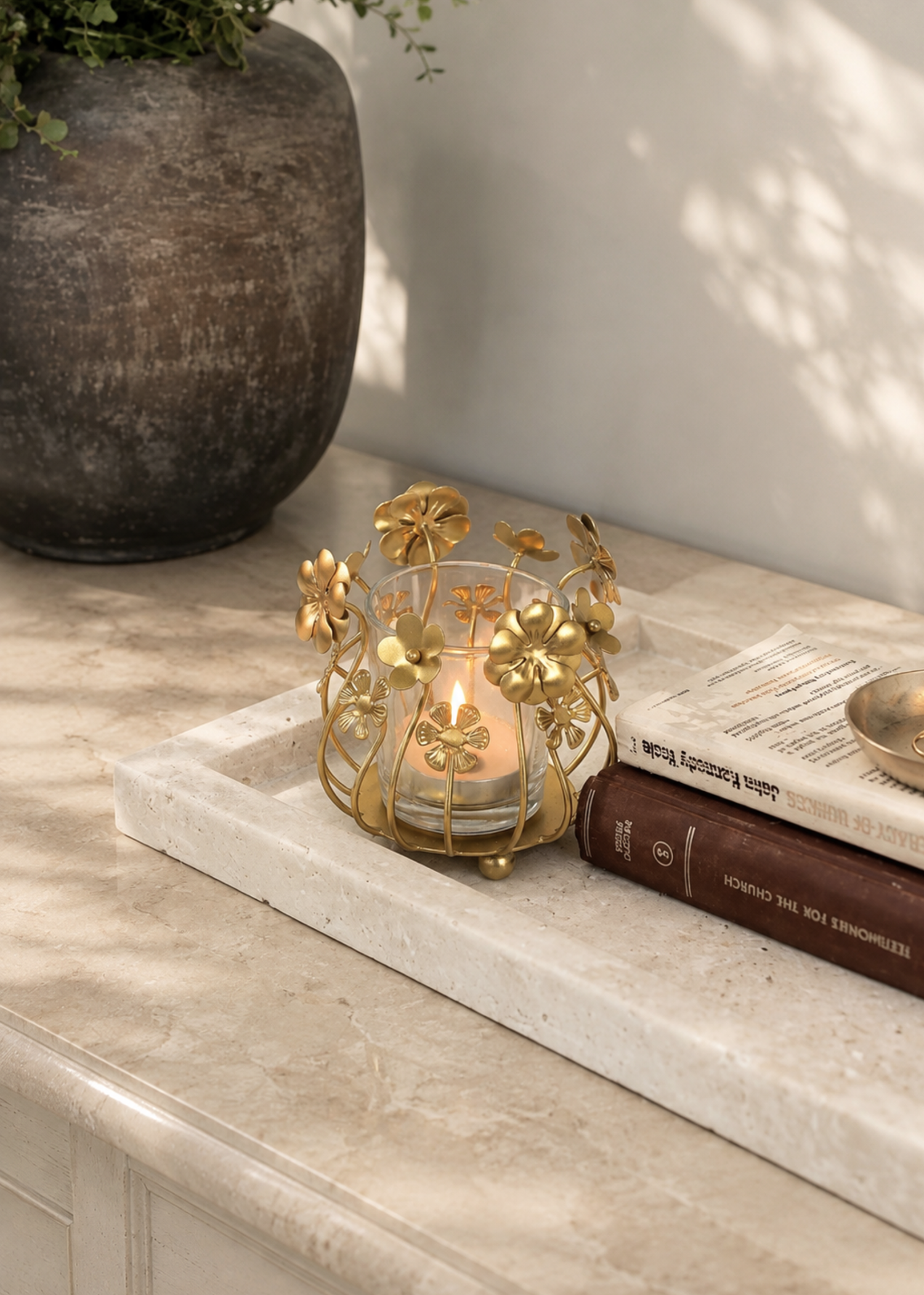 Floral Votive (Single Piece)