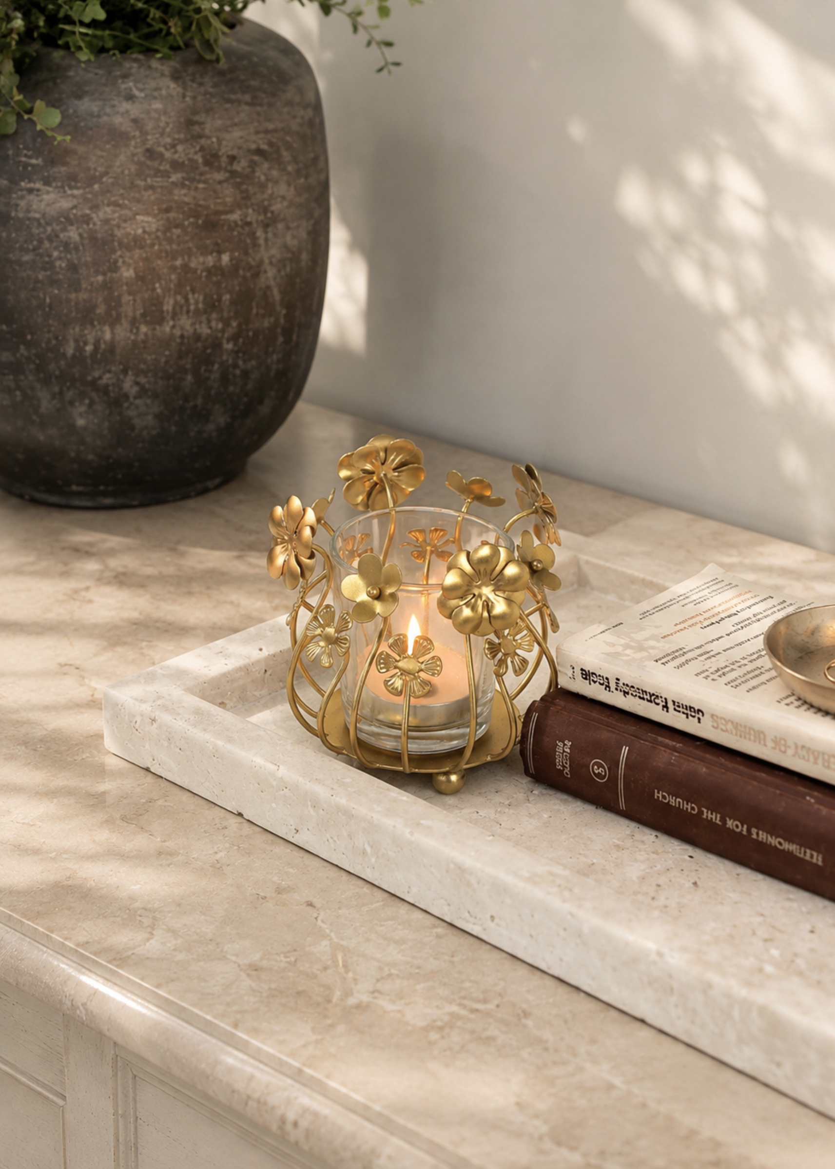 Floral Votive (Single Piece)